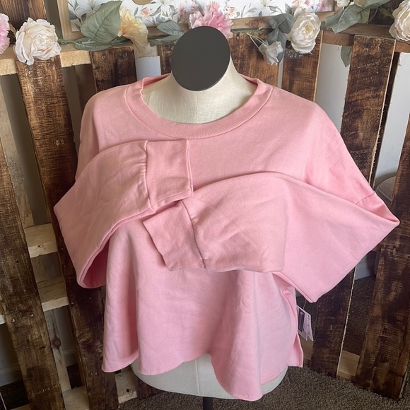 Bp Sweatshirt woman’s plus crew long sleeve pink top nwt Sz 3X - Picture 6 of 6